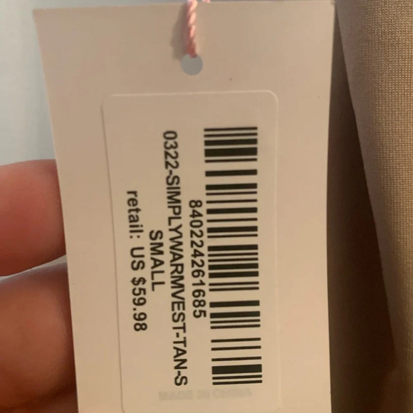 NWT Simply Southern Happy Vest for Women Small Lightweight Light Tan,pockets - Picture 7 of 9